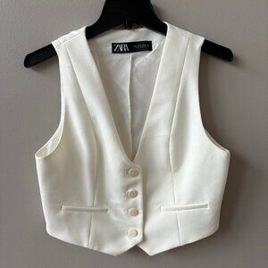 Zara Vest,  Cream white/off white